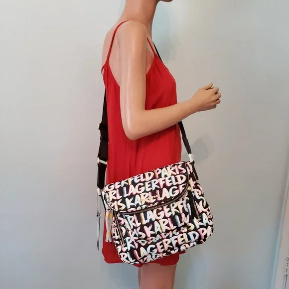 NWT KARL LAGERFELD LOGO Crossbody/ Shoulder Bag. - Picture 6 of 16